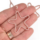 Rose Gold Star Micro Pave Charm 1-5/8", chs6975