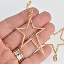 Gold Star Micro Pave Charm 2-3/8", chs7012