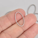 10 Oval Charms, Stainless Steel Connector Links, 21mm  chs7101