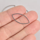 10 Football Charms, Stainless Steel Connector Links, 27x13mm  chs7114