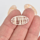 10 Gold Filigree Connector Charms, Oval 2mm, chs7121