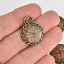 5 Bronze CLOCK FACE Charms, chs7218