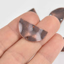 10 Copper Half Moon Charms, Half Circle Connector Links, 27x15mm chs7252