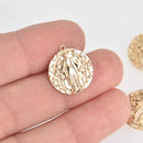 2 Gold Relic Saint Charms, Micro Pave Gold Plated, 17mm, chs7328
