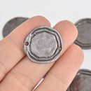 8 Gunmetal Connector Charms, 25mm, chs7358