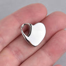 Cremation Ash Urn Charm Locket Titanium Steel Heart 20mm x 20mm chs7452