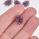 5 Purple Grape Charms, Resin, 18mm, chs7564