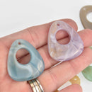 10 Acrylic Teardrop Triangle Charms, Mixed Colors, 36mm, chs7583