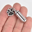 PET Cremation Ash Urn Charm Locket Stainless Steel Heart chs7589