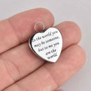 Cremation Ash Urn Charm Locket, Titanium Steel Heart 25mm x 20mm chs7629