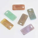 10 Acrylic Charms, Rectangle Drop, Mixed Colors, 35mm, chs7647