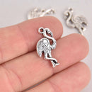 10 Silver Flamingo Charms, 23mm, chs7655