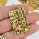 4 Gold Butterfly Charms, 41x25mm, chs7656