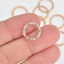 20 Light Gold Round ROPE RING Connectors, 14mm Chs7671