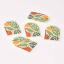 2 Monstera Leaf Charms, Resin Acrylic, 37mm, chs7712