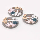 2 Flower Charms, Polymer Clay, 35mm, chs7763