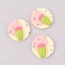 2 Flower Charms, Polymer Clay, 34mm, chs7813