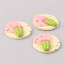 2 Flower Charms, Polymer Clay, 34mm, chs7813