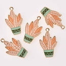 5 SUCCULENT CACTUS Charms, Enamel Floral Charms, Potted Plant Charms, 20mm chs7833
