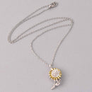 Cremation Ash Urn Charm Locket, Daisy Flower, Silver Stainless Steel with Crystals, 1.75", chs7857