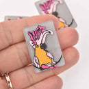 2 Bird Charms, Toucan on Acrylic, 37mm, chs7866