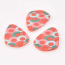 2 Art Deco Charms, Teardrop Acrylic, 42mm, chs7867