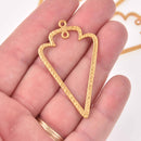 5 Matte Gold ARROWHEAD Pendant Charms, 2-1/8", chs7872