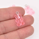 10 Pink Candy Bear Charms, 21mm, chs7889