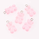 10 Pink Candy Bear Charms, 21mm, chs7889