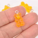 10 Yellow Candy Bear Charms, 21mm, chs7890