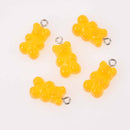 10 Yellow Candy Bear Charms, 21mm, chs7890