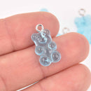 10 Blue Candy Bear Charms, 21mm, chs7891