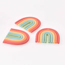 2 Rainbow Charms, Polymer Clay, 40mm, chs7900