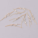 2 Crystal Drop Charms, Gold Plating, CZ Stones, chs7906