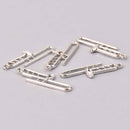 4 Trombone Charms, Silver Plate, 42mm, chs7908