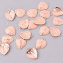 6 Saint Charms, Rose Gold Heart, Virgin Mary Rosary, 22mm, chs7909