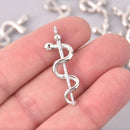 4 Medical Charms, Rod of Asclepius, 35mm, chs7910