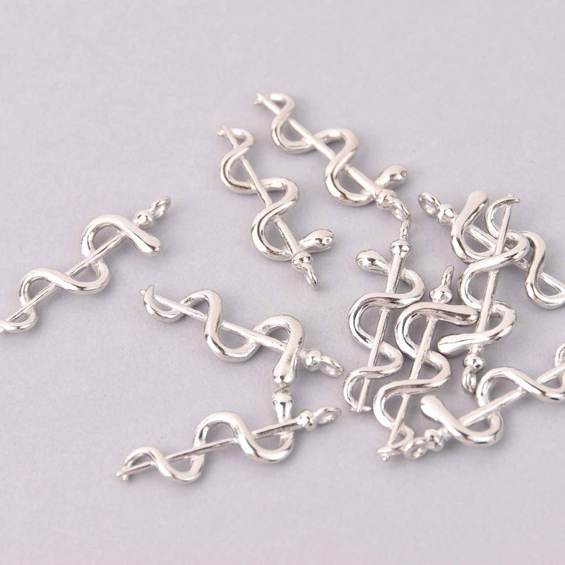 4 Medical Charms, Rod of Asclepius, 35mm, chs7910