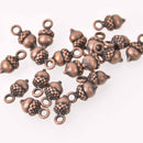 10 Copper Acorn Charms, 14mm, chs7965