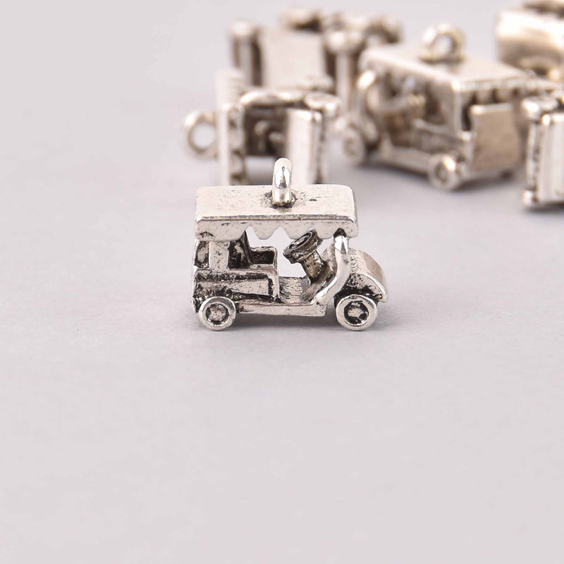 2 Golf Cart Charms, 16mm, chs7977