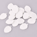 10 Hops Charms, white laser cut acrylic, 30mm, chs7986