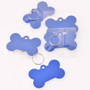 5 Dog Bone Charms, Blue Aluminum Blanks for stamping, engraving, chs8003