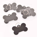 5 Dog Bone Charms, Black Aluminum Blanks for stamping, engraving, chs8005