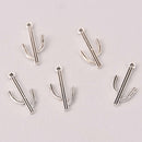 10 Silver CACTUS Charms, Metal, chs8050