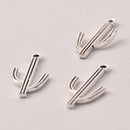 10 Silver CACTUS Charms, Metal, chs8050