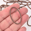 6 Copper Oval Connector Charms, 1-5/8", chs8066