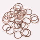 20 Copper CIRCLE RING Charm Connectors Wavy Links 24mm chs8069