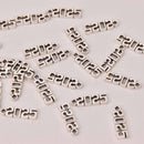 10 Silver 2025 Graduation Charms, Varsity font, chs8099