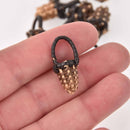 2 Rattan Charms, Tiny Basket, chs8102