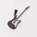 1 ELECTRIC GUITAR Charm, Black and Silver Stainless Steel chs8127